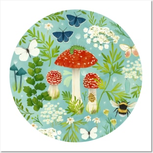In my garden (soft blue) Posters and Art